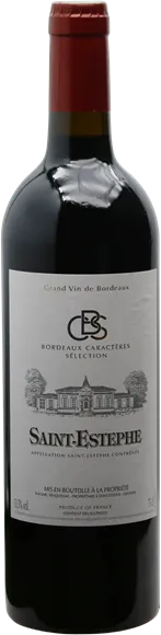 aperçu du vin Bordeaux Caractères Sélection Saint-Estèphe Rouge 2015
