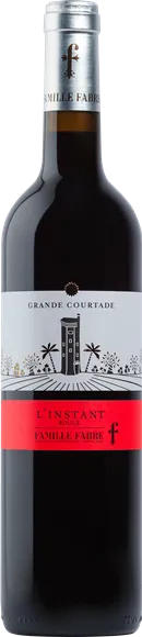 illustration du vin Pays d'oc Grande Courtade l'Instant Rouge 2024 Famille Fabre