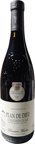 photo du vin Côtes du Rhône Villages Plan de Dieu Rouge 2022 Domaine Martin