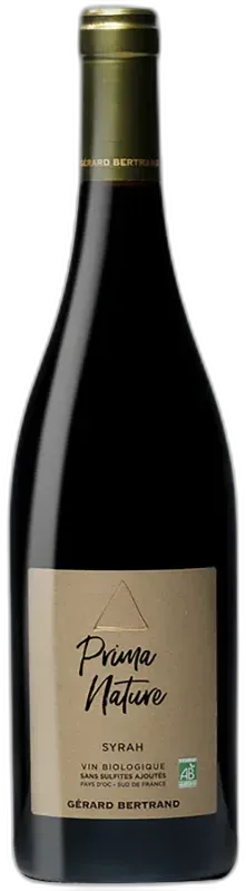 photo du vin Pays d’oc Prima Nature Syrah Rouge 2024 Gérard Bertrand