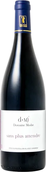 illustration du vin Côtes du Roussillon Villages Caramany Sans Plus Attendre Rouge 2018 Domaine Modat