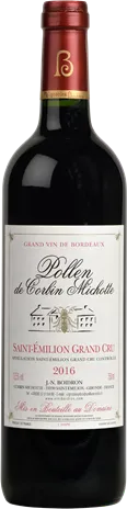 photo du vin Château Corbin Michotte Saint-Emilion Grand Cru Pollen Rouge 2016
