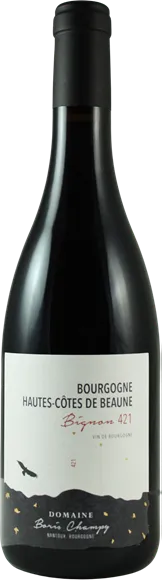 capture du vin Bourgogne Hautes Côtes de Beaune Bignon 421 Rouge 2021 Domaine Boris Champy