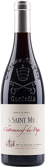 vue du vin Châteauneuf-du-Pape Clos Saint Michel Tradition Rouge 2021 Franck et Olivier Mousset