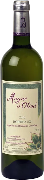 photos du vin Mayne d’Olivet Bordeaux Blanc 2016