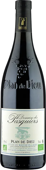 photo du vin Côtes du Rhône Villages Plan de Dieu Rouge 2023 Domaine des Pasquiers