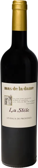 photos du vin les Baux de Provence la Stèle Rouge 2021 Mas de la Dame