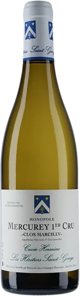photo du vin Mercurey 1er Cru Clos Marcilly Cuvée Hermine Blanc 2020 les Héritiers Saint-Genys