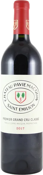 vue du vin Château Pavie-Macquin Saint-Emilion Grand Cru Rouge 2017