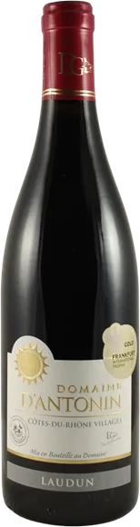 vue du vin Côtes du Rhône Villages Laudun Rouge 2020 Domaine d’Antonin
