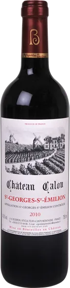 photo du vin Château Calon Saint-Georges-Saint-Emilion Rouge 2010