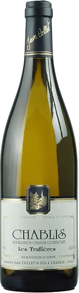 vue du vin Chablis les Truffières Blanc 2022 Domaine Jean Collet