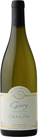 vue du vin Givry Clos de la Brûlée Blanc 2022 Domaine René Bourgeon