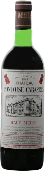 photos du vin Château Pontoise Cabarrus Haut-Médoc Cru Bourgeois Rouge 1985