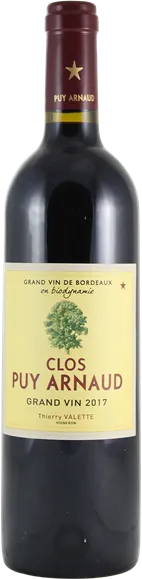photo du vin Château Clos Puy Arnaud Côtes de Bordeaux Castillon Rouge 2017