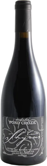 image du vin Côtes du Rhône Villages Vaison-la-Romaine Cuvée Shyrus Rouge 2017 Domaine Fond Croze