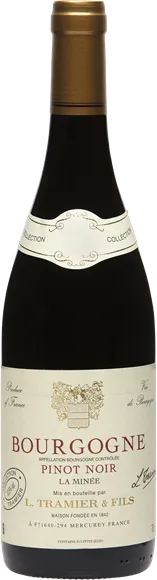 capture du vin Bourgogne Pinot Noir la Minée Rouge 2024 Maison Tramier