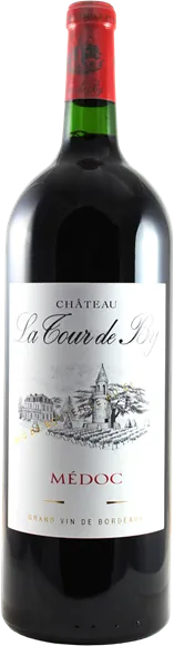vue du vin Château la Tour de by Médoc Cru Bourgeois Magnum Rouge 2022