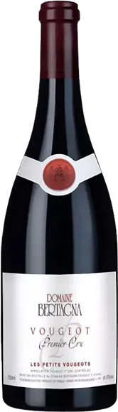 aperçu du vin Vougeot 1er Cru les Petits Vougeots Rouge 2016 Domaine Bertagna