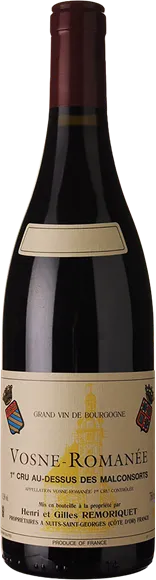 vue du vin Vosne-Romanée 1er Cru au-Dessus des Malconsorts Rouge 2023 Domaine Henri et Gilles Remoriquet