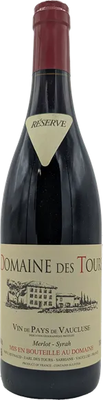 illustration du vin Vaucluse Merlot Syrah Rouge 2008 Domaine des Tours