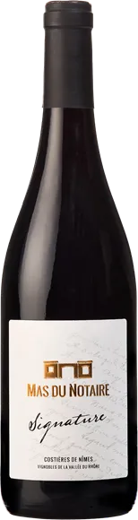 aperçu du vin Costières de Nîmes Signature Rouge 2024 le Mas du Notaire