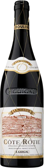 vue du vin Côte Rôtie la Mouline Rouge 2014 Maison Guigal