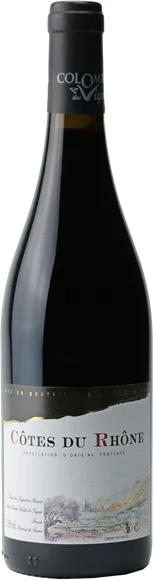 vue du vin Côtes du Rhône Terroir Rouge 2024 Colombes des Vignes