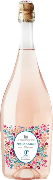 photo du vin Péché Coquin Pinot Chardonnay Sans Alcool Rosé la Provenquière