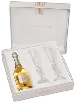 vue du vin Amour de Deutz et 2014 75cl-Coffret 2 Flutes-Alc. Deutz