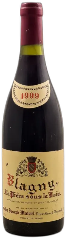 image du vin Matrot Blagny 1er Cru "la Pièce Sous le Bois" 1999
