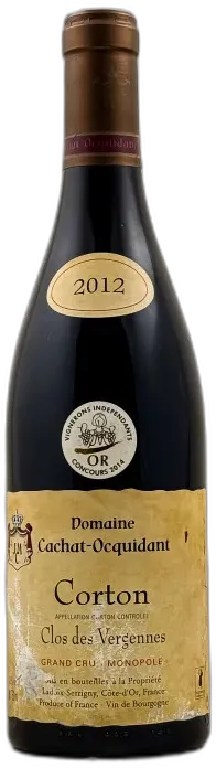 photo du vin Cachat Ocquidant Corton "Clos des Vergennes" 2012
