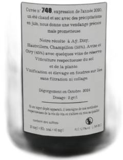 vue du vin Cuvée 748 Jacquesson Famille Chiquet