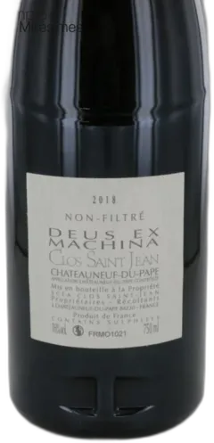 photo du vin Clos st Jean Deus ex Machina 2018 Châteauneuf du Pape