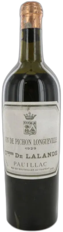 capture du vin Château Pichon Comtesse 1929