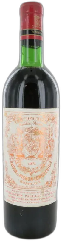 vue du vin Château Pichon Longueville Baron 1971