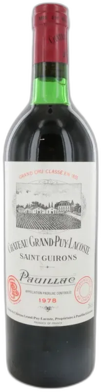 photos du vin Chateau Grand-Puy Lacoste 1978