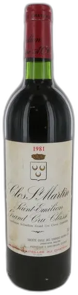 photo du vin Clos Saint-Martin 1981