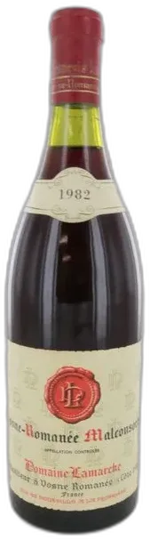 photo du vin Vosne Romanée Malconsorts 1982 Domaine Lamarche
