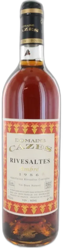 photo du vin Rivesaltes Ambré 1986 Domaine Cazes