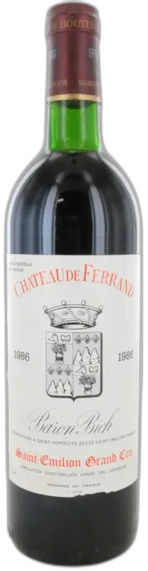 photo du vin Chateau de Ferrand 1986