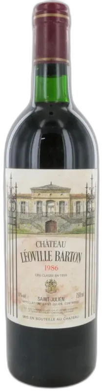 capture du vin Château Léoville Barton 1986
