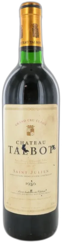 photos du vin Château Talbot 1986