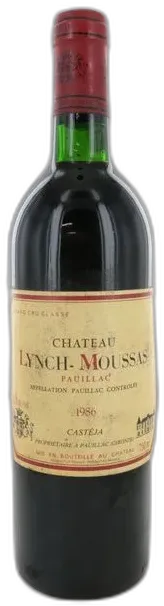 capture du vin Château Lynch Moussas 1986