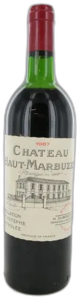 photos du vin Château Haut Marbuzet 1987