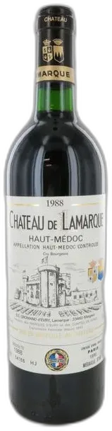capture du vin Château de Lamarque 1988