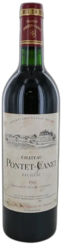 photo du vin Château Pontet Canet 1988