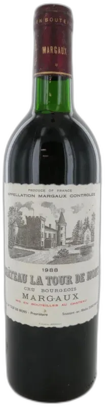 photo du vin Château la Tour de Mons 1988