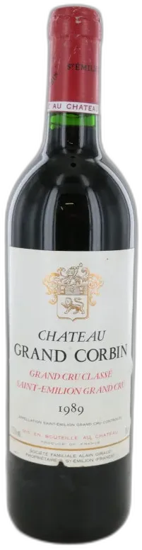 photo du vin Château Grand Corbin 1989