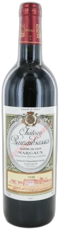 photos du vin Château Rauzan Gassies 1996
